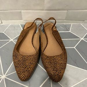 Madewell cheetah sling back flats 💙